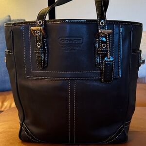 Coach Black Leather Tote